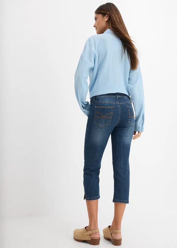 Slim Fit-jeans Mid Waist, Cropped, bonprix
