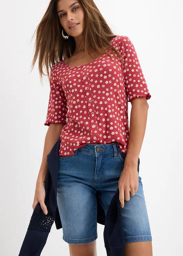 Straight-jeans, Mid Waist, bermuda, bonprix