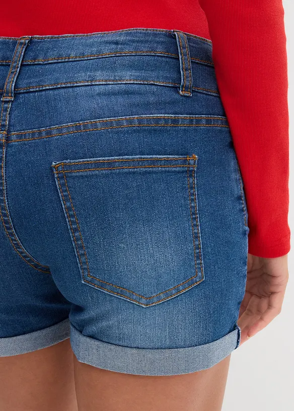 Denimshorts Mid Waist, bonprix