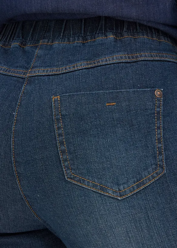 Slim Fit-jeans, Mid Waist, bomull, bonprix