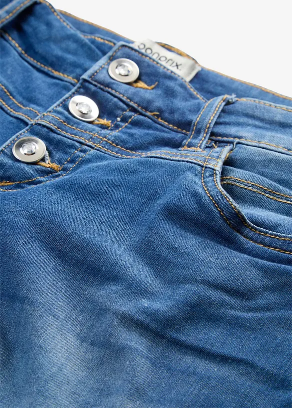 Denimshorts Mid Waist, bonprix