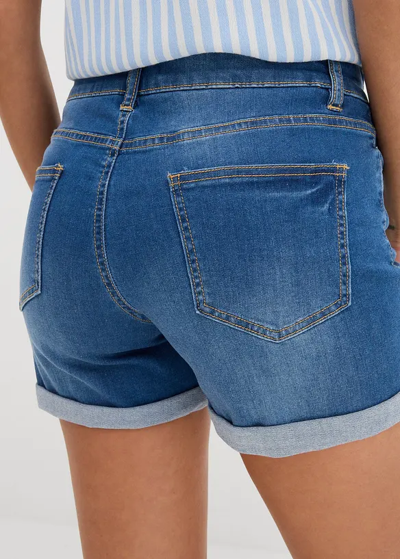 Denimshorts Mid Waist, bonprix