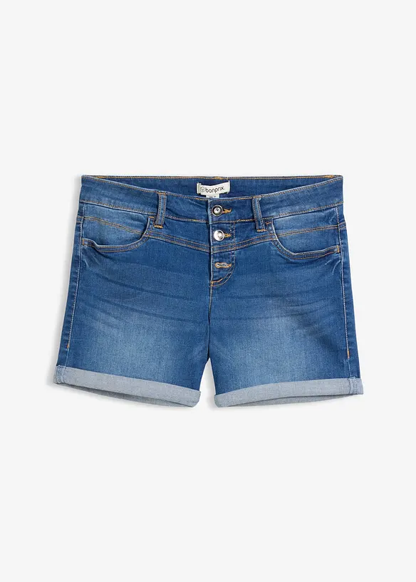 Denimshorts Mid Waist, bonprix
