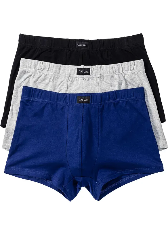 Boksershorts med bomull i ettersittende modell (3-pack), bonprix