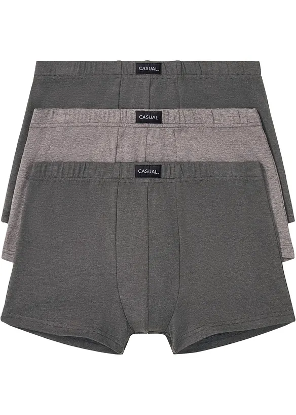 Boksershorts med bomull i ettersittende modell (3-pack), bonprix