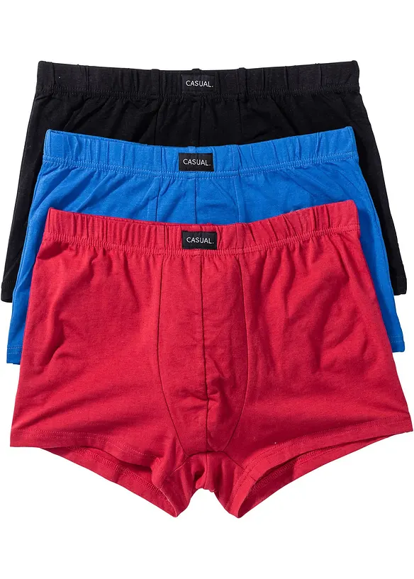 Boksershorts med bomull i ettersittende modell (3-pack), bonprix