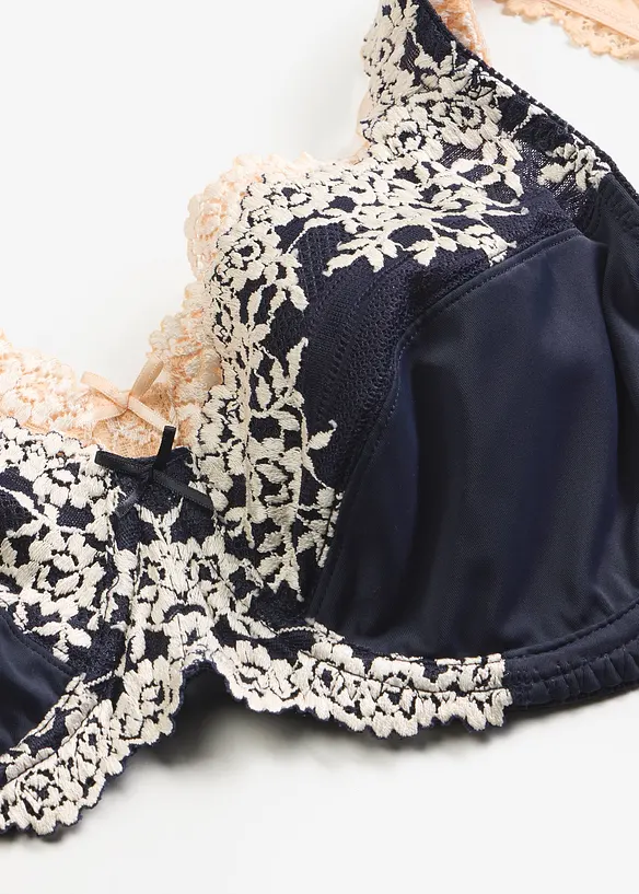 B&oslash;yle-BH med delikate blonder (2-pack), bonprix