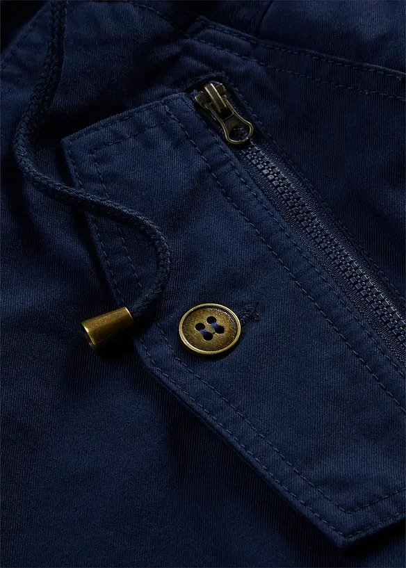 Kort bomullsparkas med st&aring;krage, innsvinget, bonprix