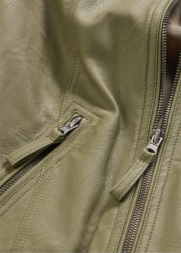 Jakke i imitert skinn av 100% viskose, bonprix