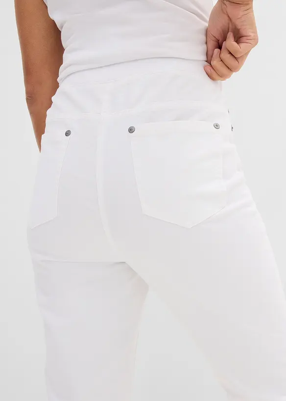 Treggings i twill i elastisk bomullsmiks, bonprix