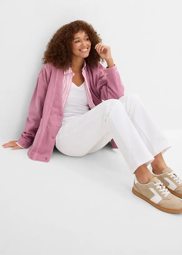 Treggings i twill i elastisk bomullsmiks, bonprix