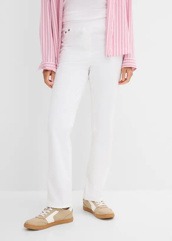 Treggings i twill i elastisk bomullsmiks, bonprix