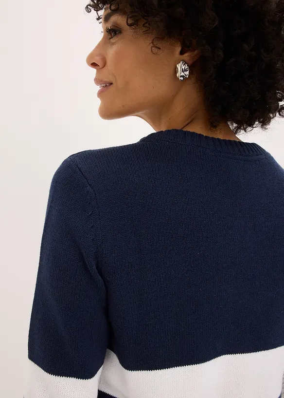 Cardigan med striper, bonprix