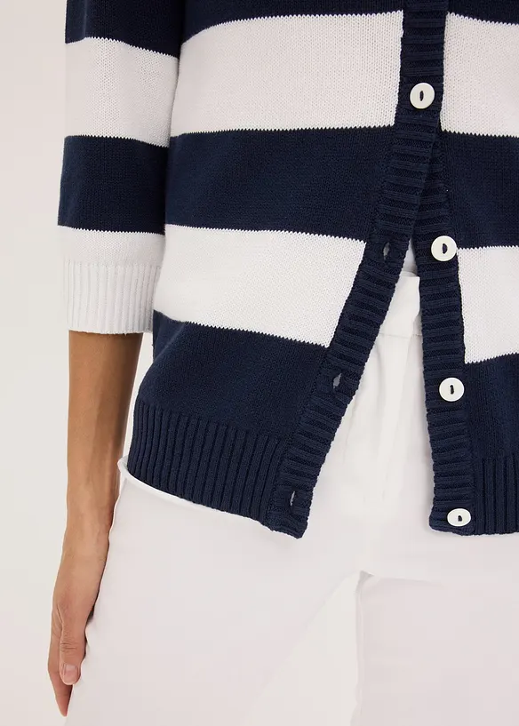 Cardigan med striper, bonprix