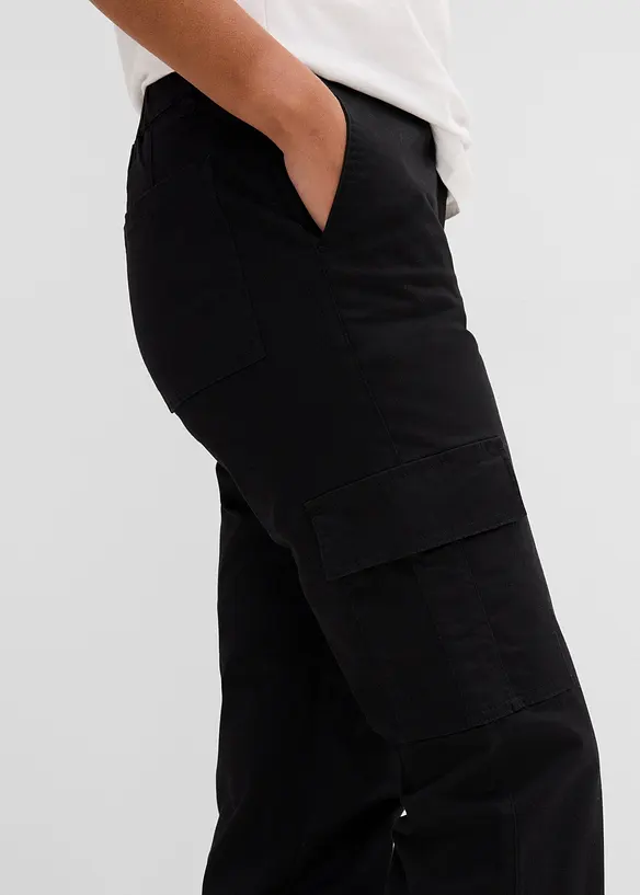 Cargobukse i bomull med stretch, bonprix