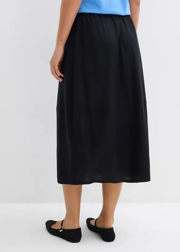 Midiskj&oslash;rt i lett linmiks, bonprix