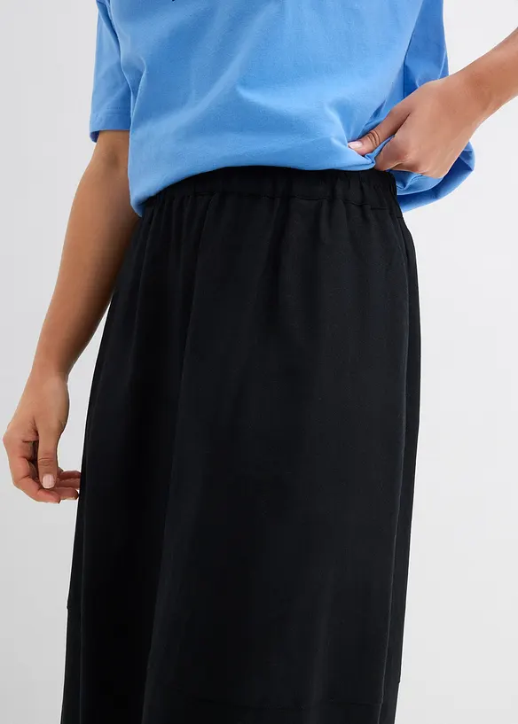 Midiskj&oslash;rt i lett linmiks, bonprix