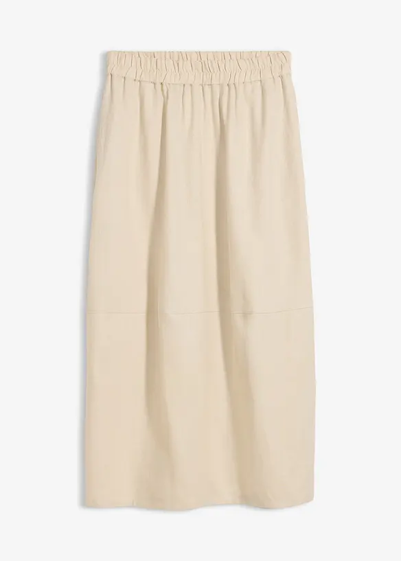 Midiskj&oslash;rt i lett linmiks, bonprix