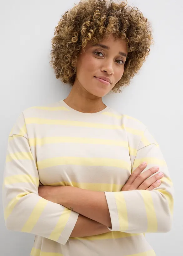 Lang topp i kraftig &oslash;kologisk bomull, bonprix