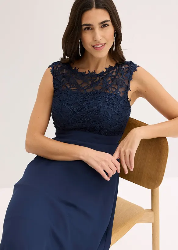 Minikjole med blonder, bonprix