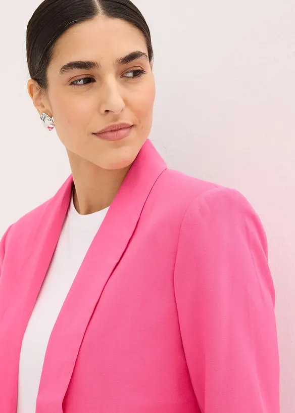 Lang blazer i viskosemiks, bonprix