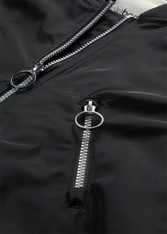 K&aring;pe med ribbestrikket krage, bonprix