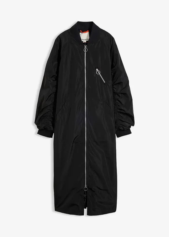 K&aring;pe med ribbestrikket krage, bonprix