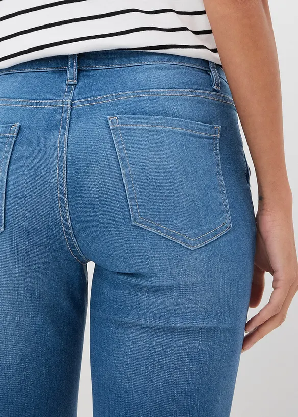 Bootcut-jeans Mid Waist, &oslash;kologisk bomull, bonprix