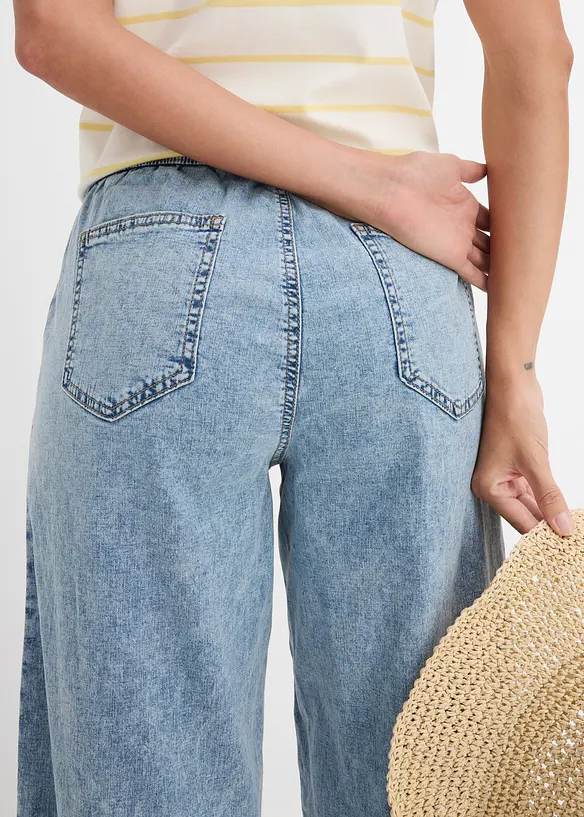 Barrel-jeans, Mid Waist, komfortlinning, bonprix