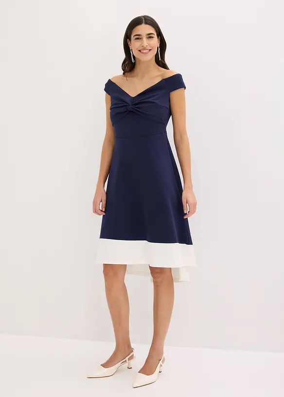 Carmen-kjole med knutedetalj, bonprix