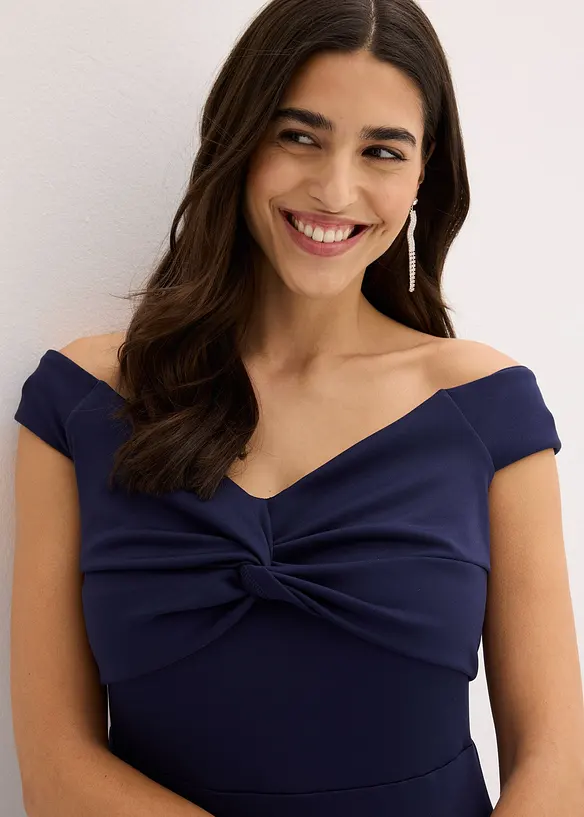 Carmen-kjole med knutedetalj, bonprix