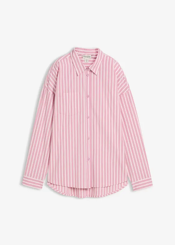 Oversized bluse i bomullspopelin, bonprix