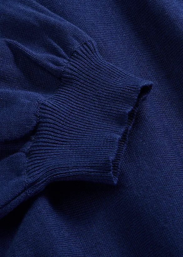 Finstrikket genser i bomullsmiks, bonprix