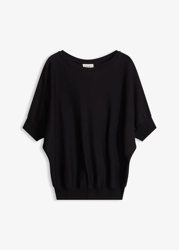 Finstrikket genser i bomullsmiks, bonprix