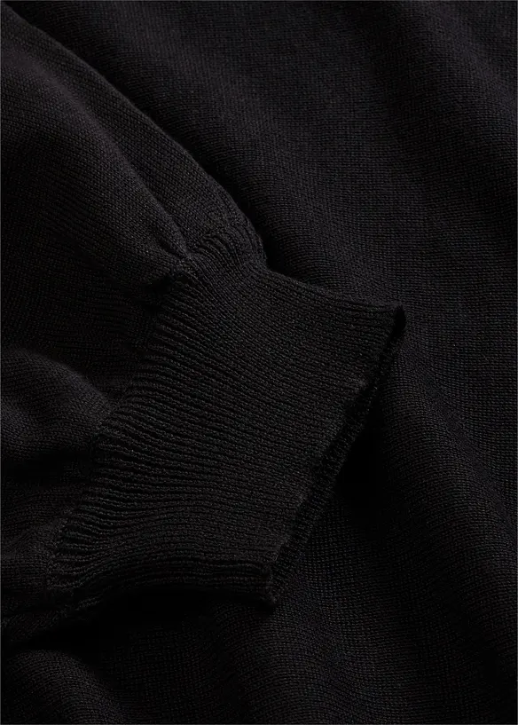 Finstrikket genser i bomullsmiks, bonprix