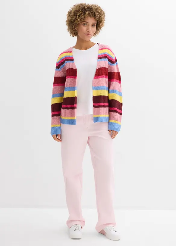 Bukse med vide ben og komfortlinning, High Waist, bonprix