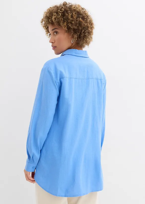 Oversized bluse i linmiks, bonprix