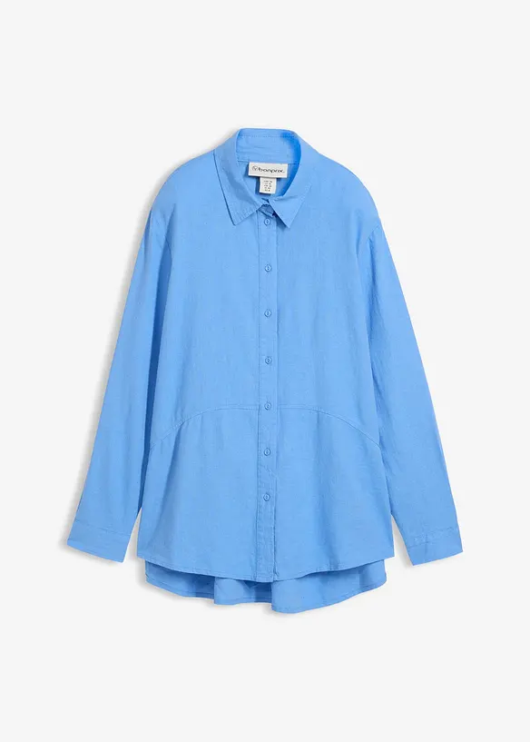 Oversized bluse i linmiks, bonprix