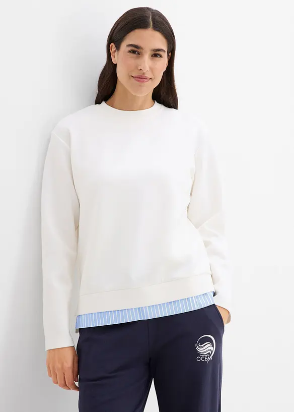 Sweatshirt med viskose, bonprix
