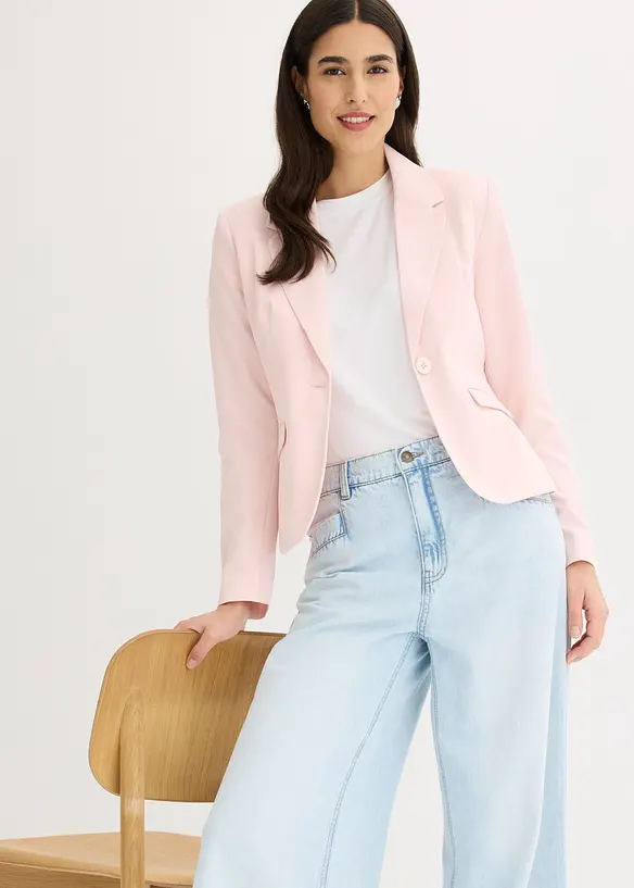 Kort blazer med klaffelommer, bonprix