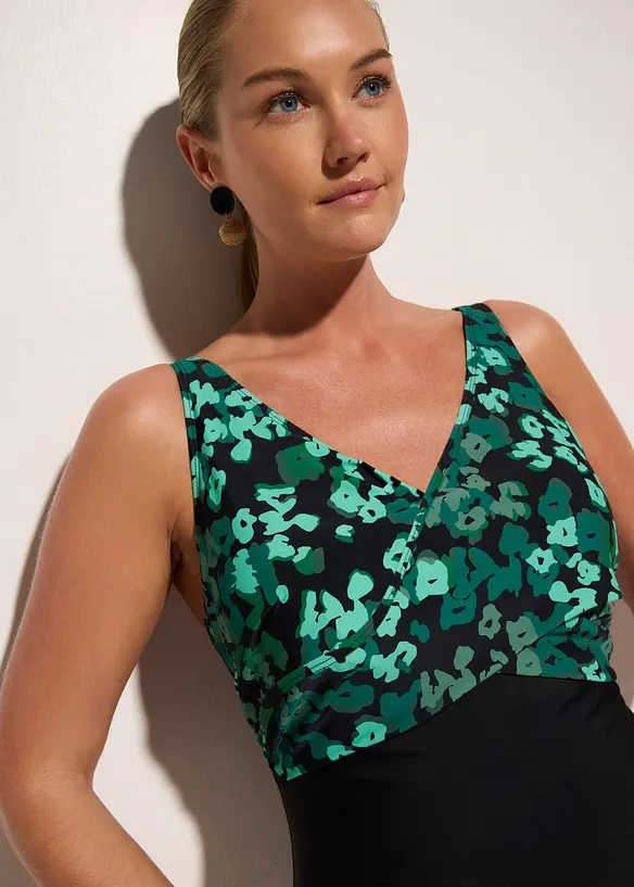 Shape-badedrakt i omslagslook, middels formende, bonprix