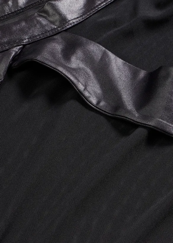 Kjole i wet look, bonprix