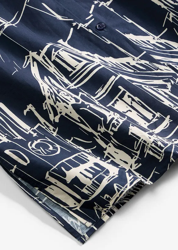 Skjortekjole i bomullspoplin, bonprix