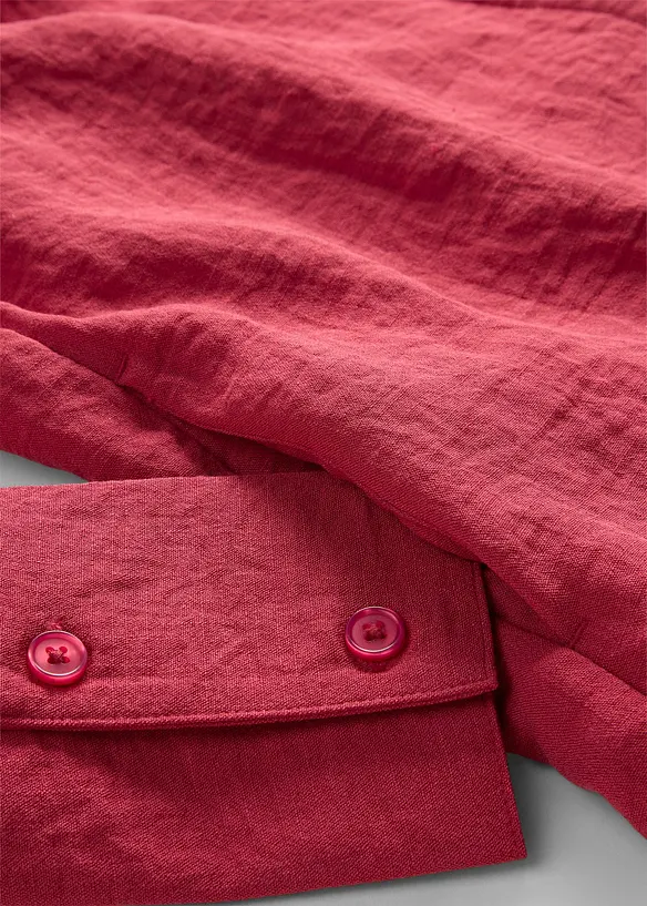 Lang skjorte i myk viskosemiks, bonprix