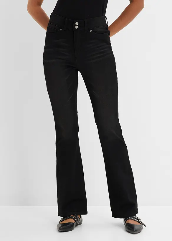 Bootcut-jeans Mid Waist, Shaping, bonprix