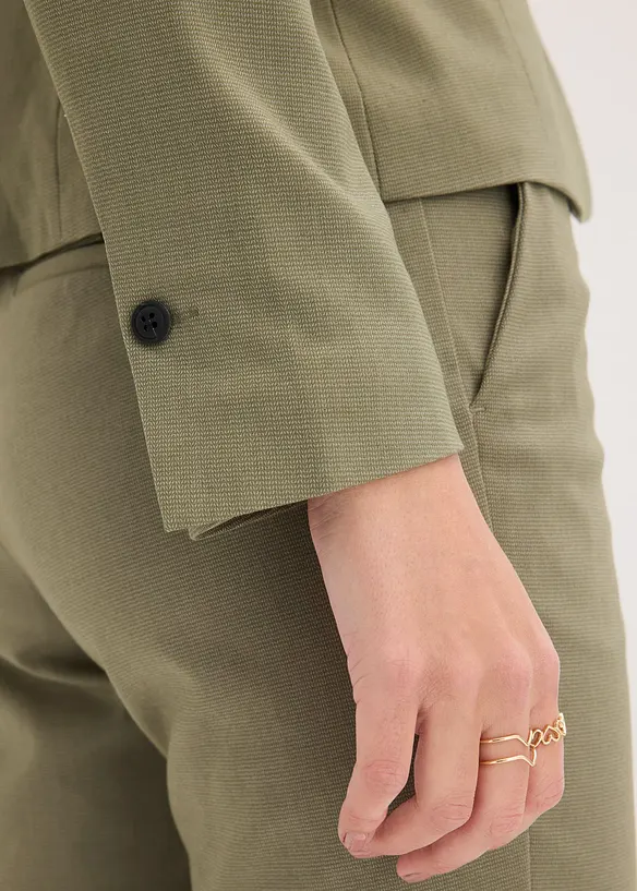 Blazer med passepoilerte lommer petite, bonprix