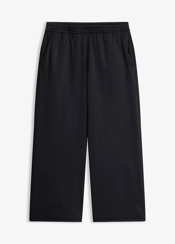 Behagelig treningsbukse med vide ben, hurtigt&oslash;rkende, bonprix