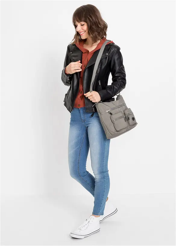 Skulderveske med utvendige rom, bonprix