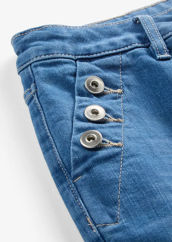 Bootcut-jeans Mid Waist, &oslash;kologisk bomull, bonprix