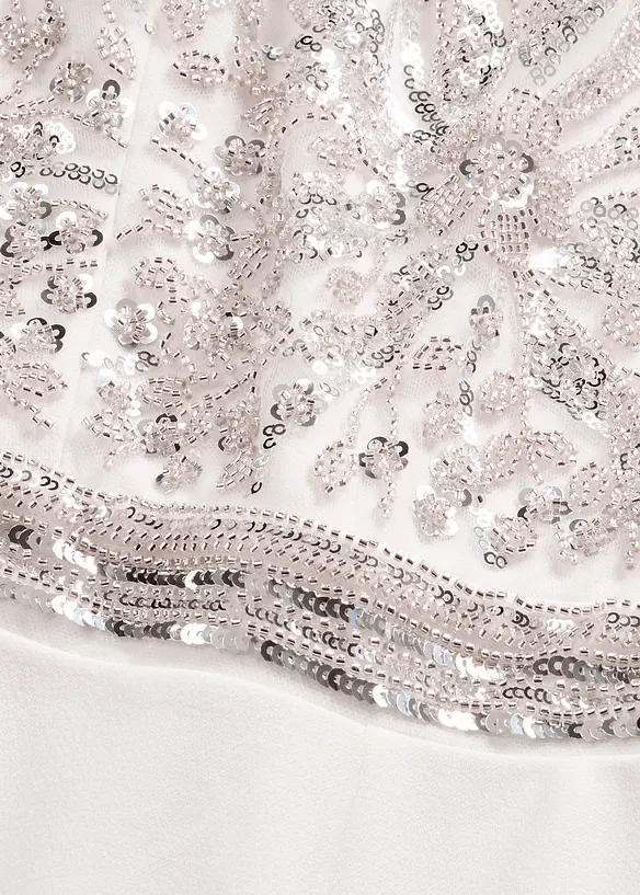 Jumpsuit i strukturert krepp med perlebroderier, bonprix